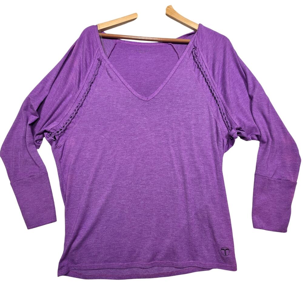 Trina Turk Recreation Vneck Long Sleeve Sweatshirt Size Med